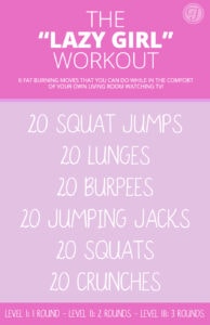 ms unapologetic lifestyle blog health and wellness lazy girl workout exercise